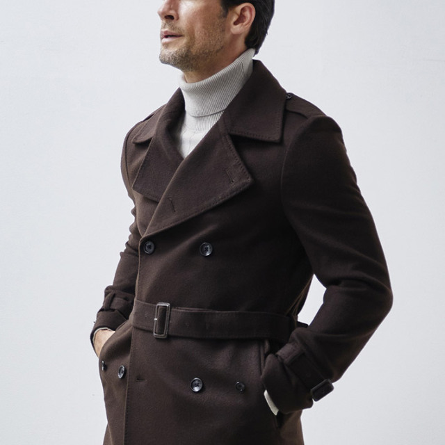 SALE ピアツェンツァ カシミヤ トレンチコート イタリア 秋冬 630807 G