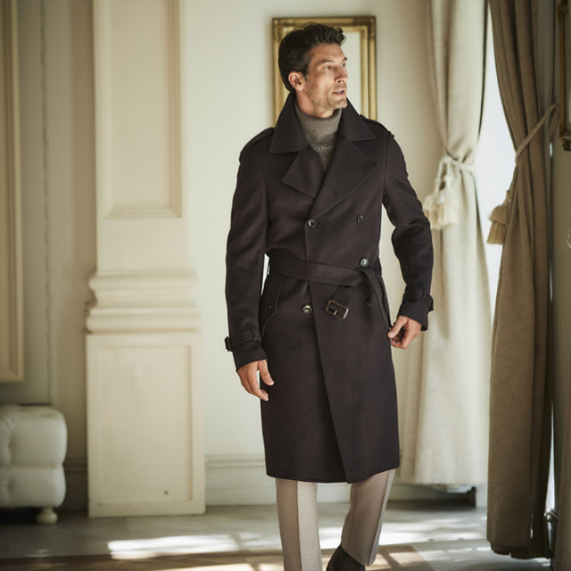 SALE ピアツェンツァ カシミヤ トレンチコート イタリア 秋冬 630807 G  