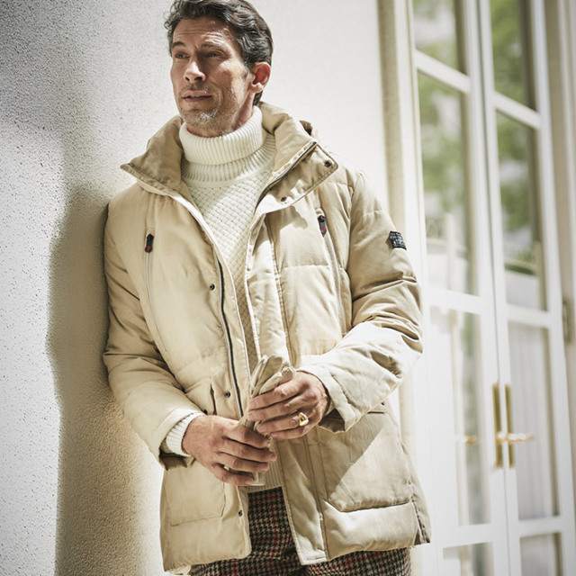 会員様限定販売SALE] エコスエード フーデッド ダウンコート 秋冬