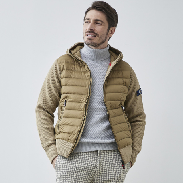 WEB限定品］ニットコンビダウン パーカー スポーツ ゴルフウェア ユニ  