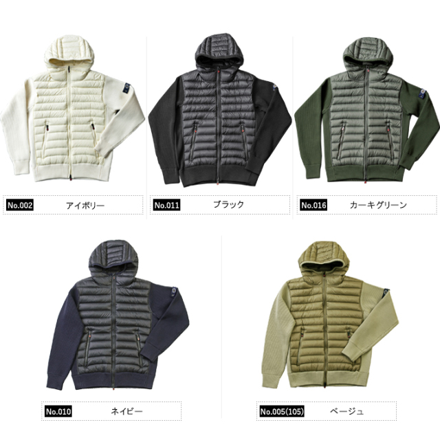 WEB限定品］ニットコンビダウン パーカー スポーツ ゴルフウェア ユニ 