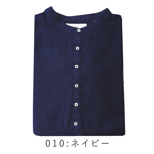 今治両面綾パイルバンドカラーシャツ 820664 GALLIPOLI camiceria