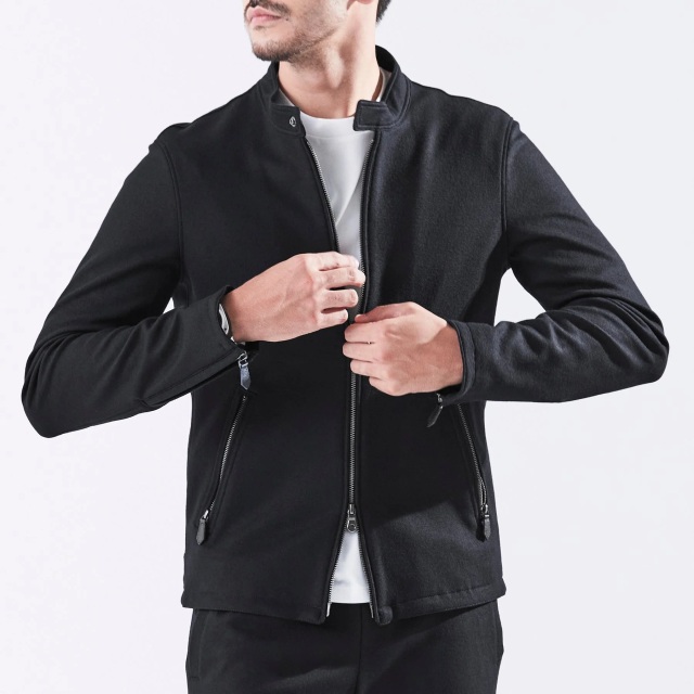 MOVB,モーヴ,ライダース,ジャケット,ブルゾン,ジップアップ,ウール,日本製,シングル