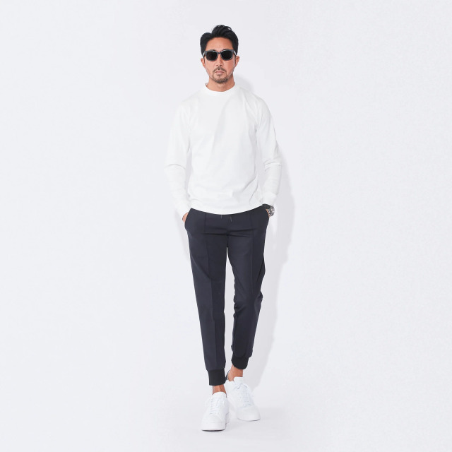 Real Silky Cotton Jersey ジャケットフィット ロングTシャツ