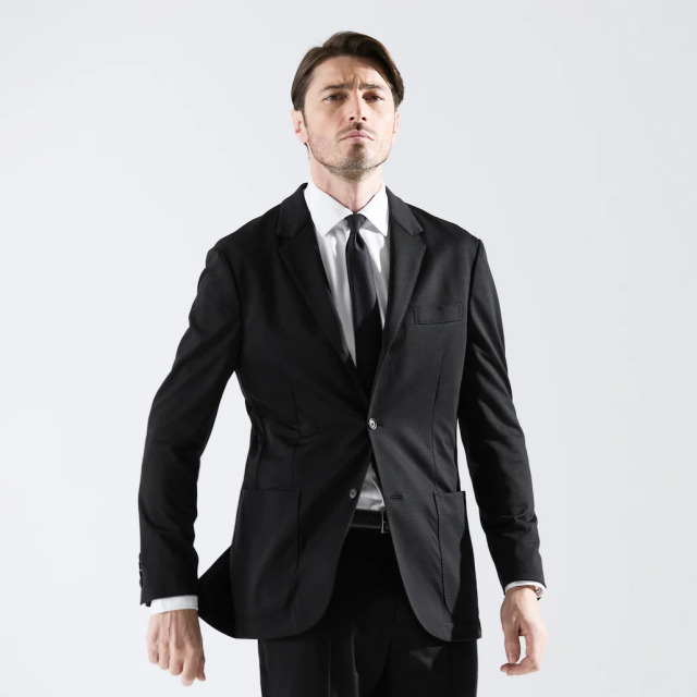 Helix Wool Jersey シングル3Bクラシック テーラードジャケット