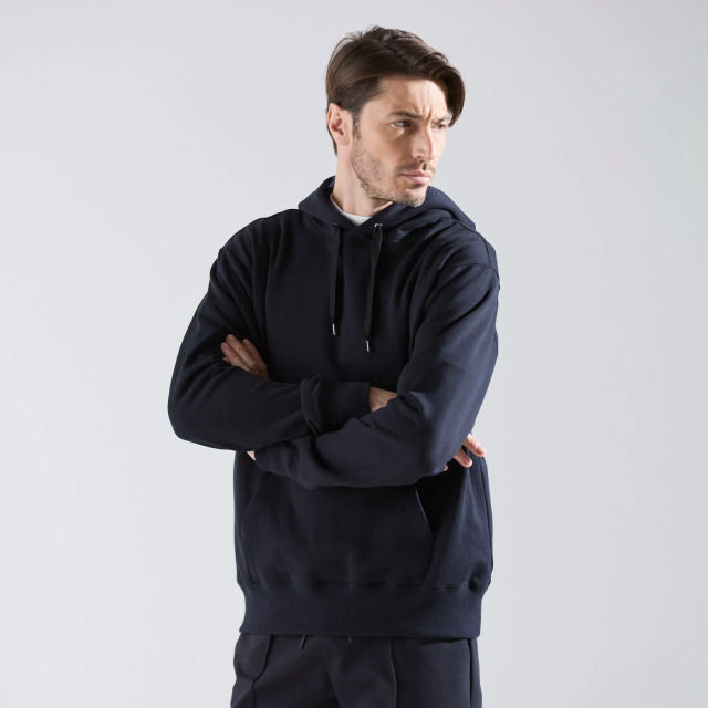 Real Silky Cotton Jersey フレンチテリーフーディー