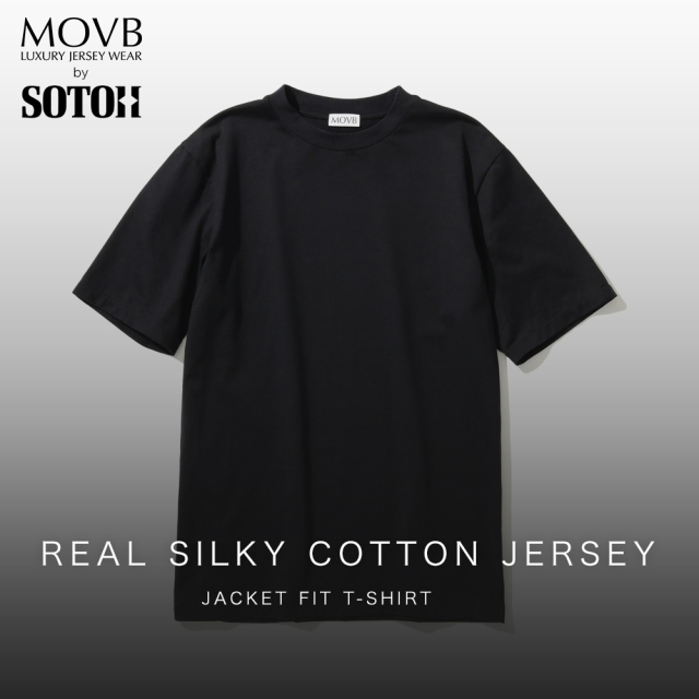 【MOVBモーヴ】Real Silky Cotton Jersey ジャケットフィットTシャツ MOVB