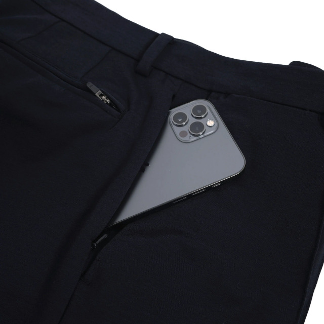Duplex Cotton Jersey スリムテーパード トラベルスラックス