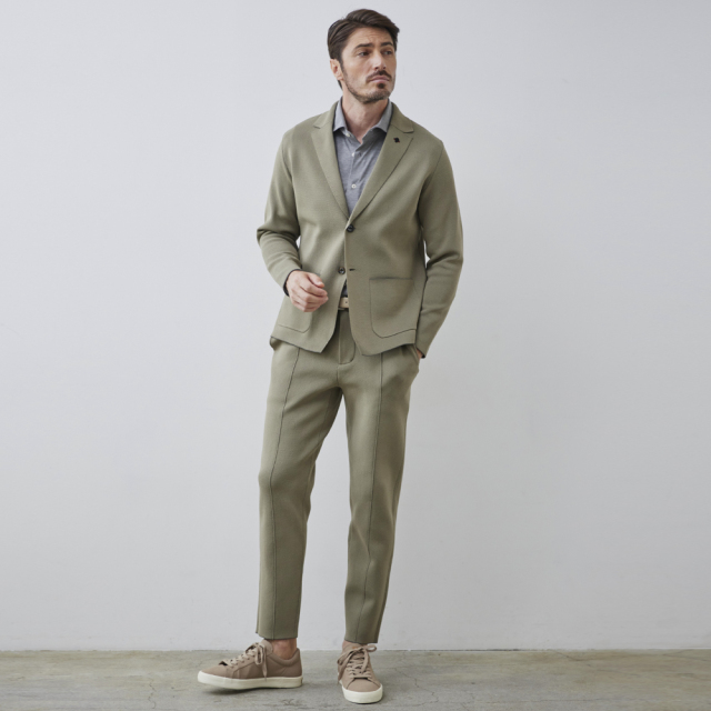 セットアップ ミラノリブニットジャージ ジャケット パンツ