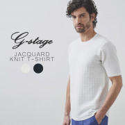 ブリスタージャガード 半袖 クルーネック ニットT 150704 G-STAGE ジーステージ