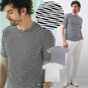 [会員様限定SALE] 変形ボーダー半袖クルーネックTシャツ 151501 G-STAGE ジーステージ
