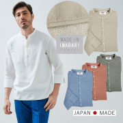 ［会員様限定SALE］今治バックパイルバンドカラーシャツ 420651 GALLIPOLI camiceria ガリポリカミチェリア