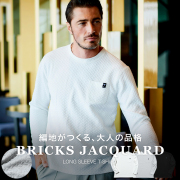 ロンT クルーネック ストレッチ 長袖 耐久性に優れたシワにならない カットソー ジャガード  451501 G-STAGE ジーステージ