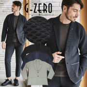 [会員様限定SALE]在庫限り G-ZERO ハニカム ニット ジャケット 軽量 ドライ ウォッシャブル 洗える 別売り セットアップ 540205 G-stage ジーステージ