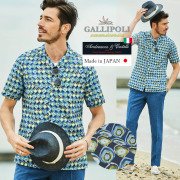 ［会員様限定SALE］在庫限り Castelli/カステリ ピーコックモチーフプリント半袖シャツ 541606 Gallipoli camiceria ガリポリカミチェリア G-STAGE