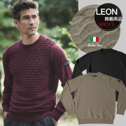LEON掲載 イタリアン モックネックセーター キャッシュウール ウェーブ編柄切り替え 秋冬 630702 G-STAGE ジーステージ