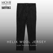 【MOVBモーヴ】日本製Helix Wool Jerseyスリムテーパードスラックス パンツMOVB  ビジネス