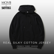 【MOVBモーヴ】日本製Real Silky Cotton Jersey フレンチテリーフーディーパーカーブルゾン MOVB