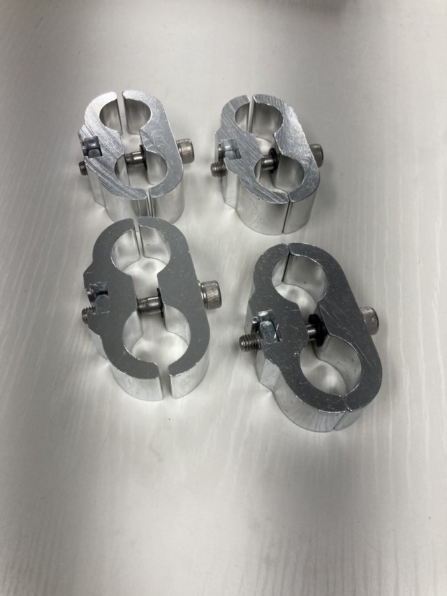 アルミトラス【業界最安値】設計・見積無料 クランプ式金具　４個１セット　silver