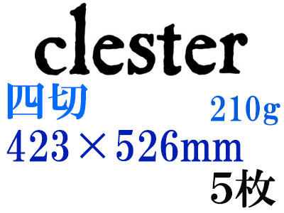 ホルベイン　クレスター水彩紙　中目　２１０ｇ（並厚口）　四切（４２３×５２６ｍｍ）　５枚