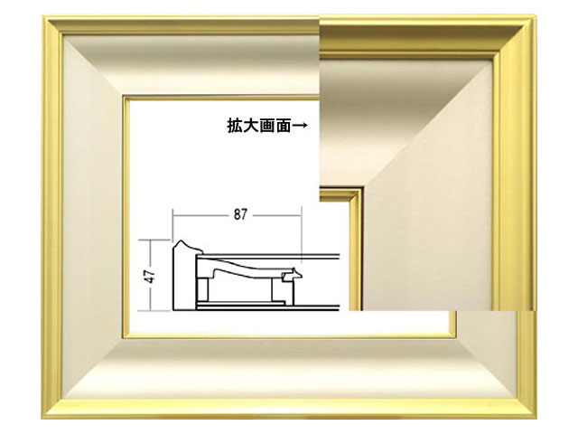 油彩額 3407 金泥[油絵用額縁]