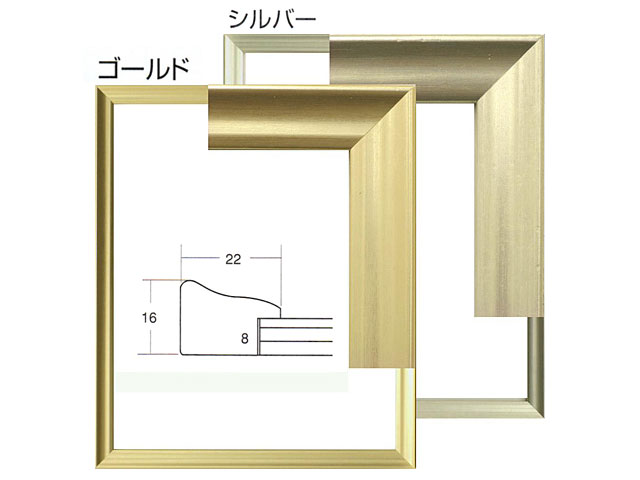 デッサン額 5652 半切（ゴールド、シルバーから選択）[水彩