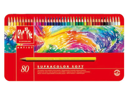 カランダッシュ　スプラカラーソフト（水溶性色鉛筆）　８０色セット