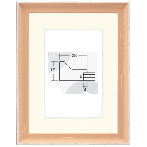 水彩額 8158 ライトオレンジ [水彩・デッサン用額縁]
