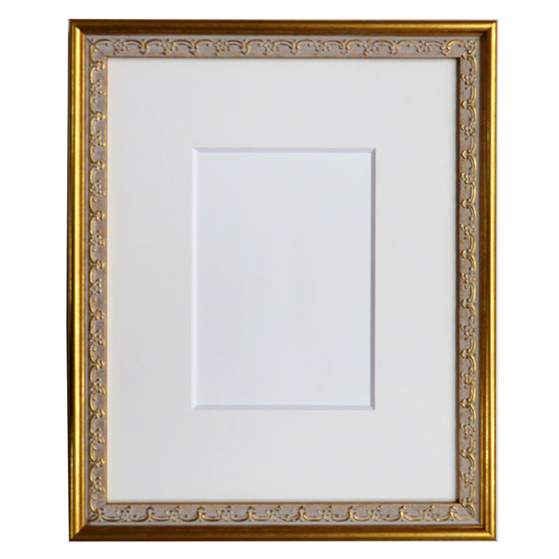 在庫限り デッサン額 27 インチ ゴールド ポストカード用マット付 水彩 デッサン用額縁 額縁画材ドットコム