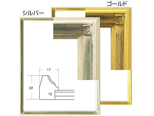 デッサン  額縁　4点 楽天市場】デッサン額縁 シャイン/ゴールド 四つ切サイズ（424