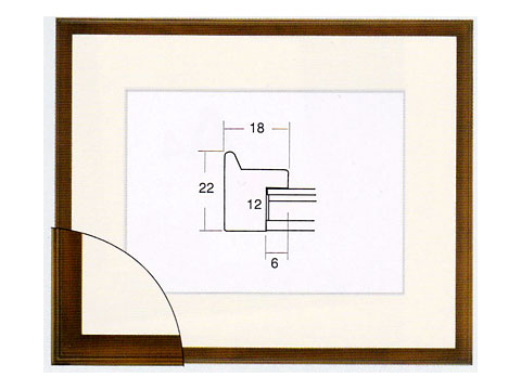 水彩額 9787 ブラウン F10 [水彩・デッサン用額縁] 額縁画材ドットコム