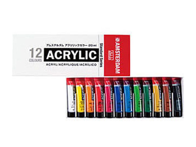 アムステルダム アクリリック１２色セット ２０mlチューブ