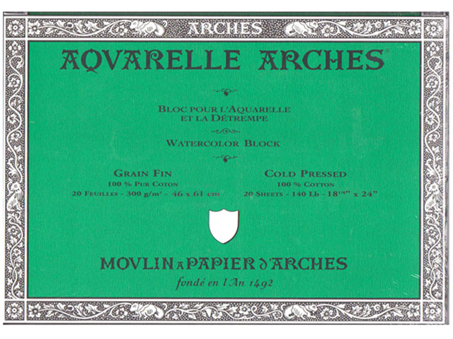 アルシュ水彩紙ブロック 細目 460×610mm 300g 20枚入