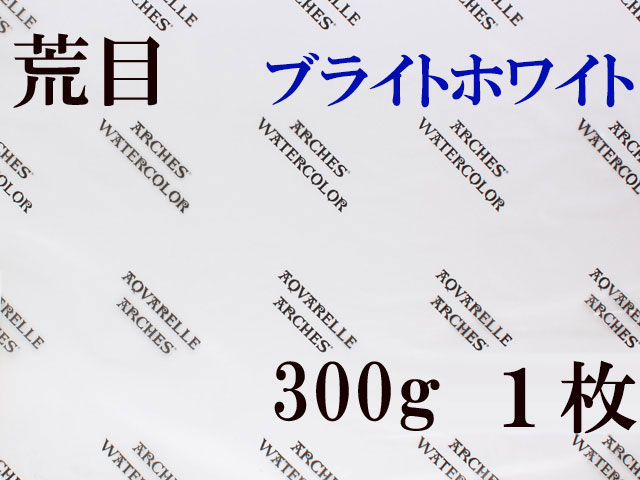アルシュ水彩紙 ブライトホワイト　荒目　３００ｇ　５６０×７６０ｍｍ　１枚組