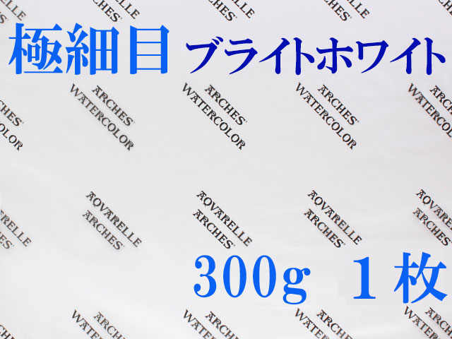 アルシュ水彩紙 ブライトホワイト　極細目　３００ｇ　５６０×７６０ｍｍ　１枚組