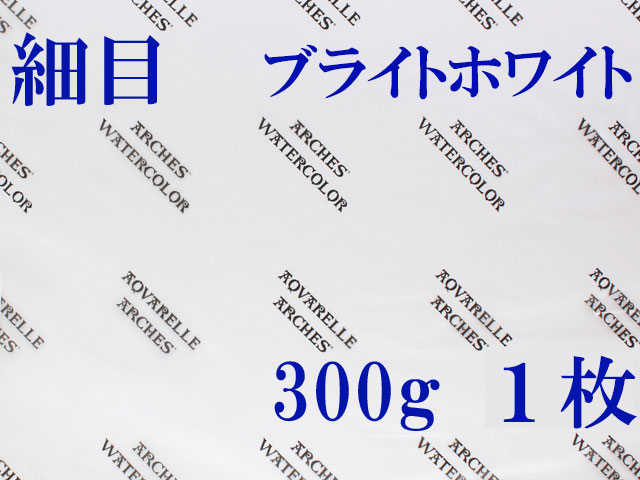 アルシュ水彩紙 ブライトホワイト　細目　３００ｇ　５６０×７６０ｍｍ　１枚組