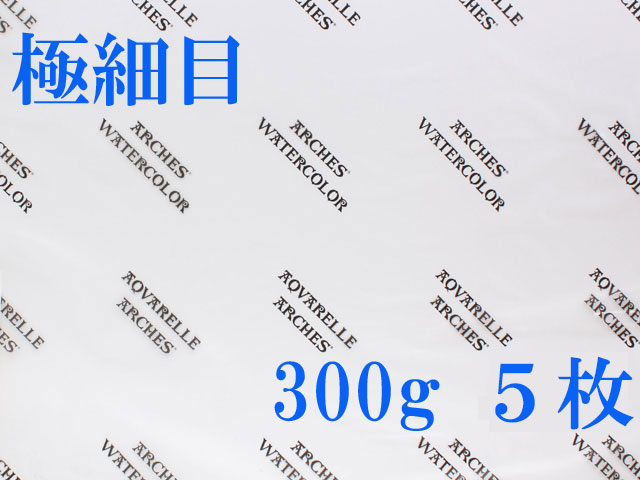 アルシュ水彩紙　極細目　３００ｇ　５６０×７６０ｍｍ　５枚組