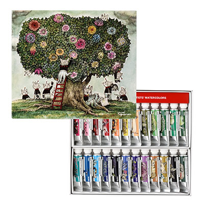 ヒグチユウコ×ホルベイン　透明水彩絵具 5ml ２４色セット