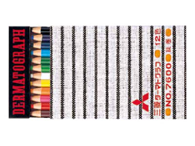 三菱鉛筆　油性ダーマトグラフ　12色セット