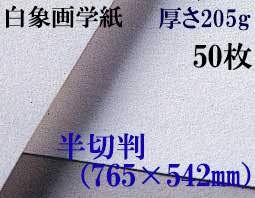 ミューズ　白象画学紙＜特厚口170K＞　半切判　５０枚