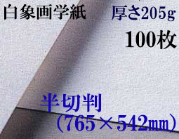 ミューズ　白象画学紙＜特厚口170K＞　半切判　１００枚