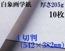 ミューズ　白象画学紙＜特厚口170K＞　４切判　１０枚