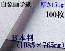 ミューズ　白象画学紙＜厚口125K＞　Ｂ本判　１００枚