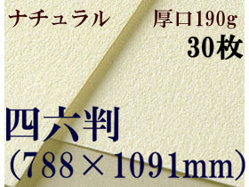 【送料無料】ミューズ　ナチュラルワトソン水彩紙＜厚口190g＞四六判（1,091mm×788mm） ３０枚