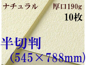 ミューズ　ナチュラルワトソン＜厚口190g＞半切判（545×788mm） １０枚