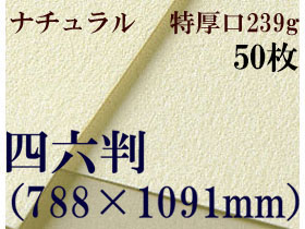 ミューズ　ナチュラルワトソン＜特厚口239g＞四六判（1,091mm×788mm） ５０枚