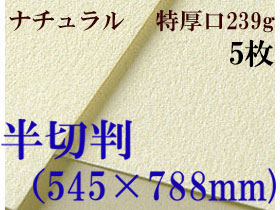 ミューズ　ナチュラルワトソン＜特厚口239g＞半切判（545×788mm） ５枚