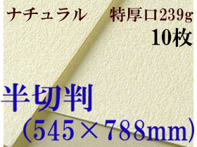 ミューズ　ナチュラルワトソン＜特厚口239g＞半切判（545×788mm） １０枚