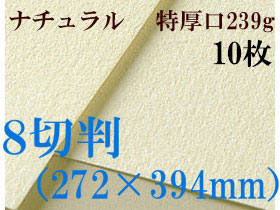 ミューズ　ナチュラルワトソン＜特厚口239g＞８切判（272×394mm） １０枚