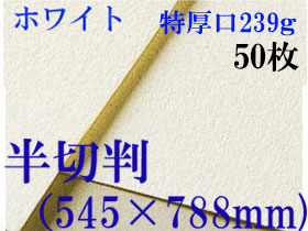 ミューズ　ホワイトワトソン＜特厚口239g＞半切判（545×788mm） ５０枚